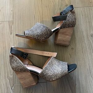 Madewell Ankle Strap Sandals in Calf Hair